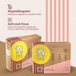Nest Baby Diapers, Size 1, 7-13 lbs. (28 Count) Disposable Premium Diapers for Newborn Babies, Gentle Plant-Based Materials, Fragrance-Free - Image 2